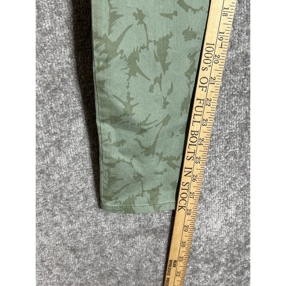 Gap 1969 Ankle Zip Skinny Legging Jeans Women Size 25 Stretch Green Floral - Picture 12 of 13